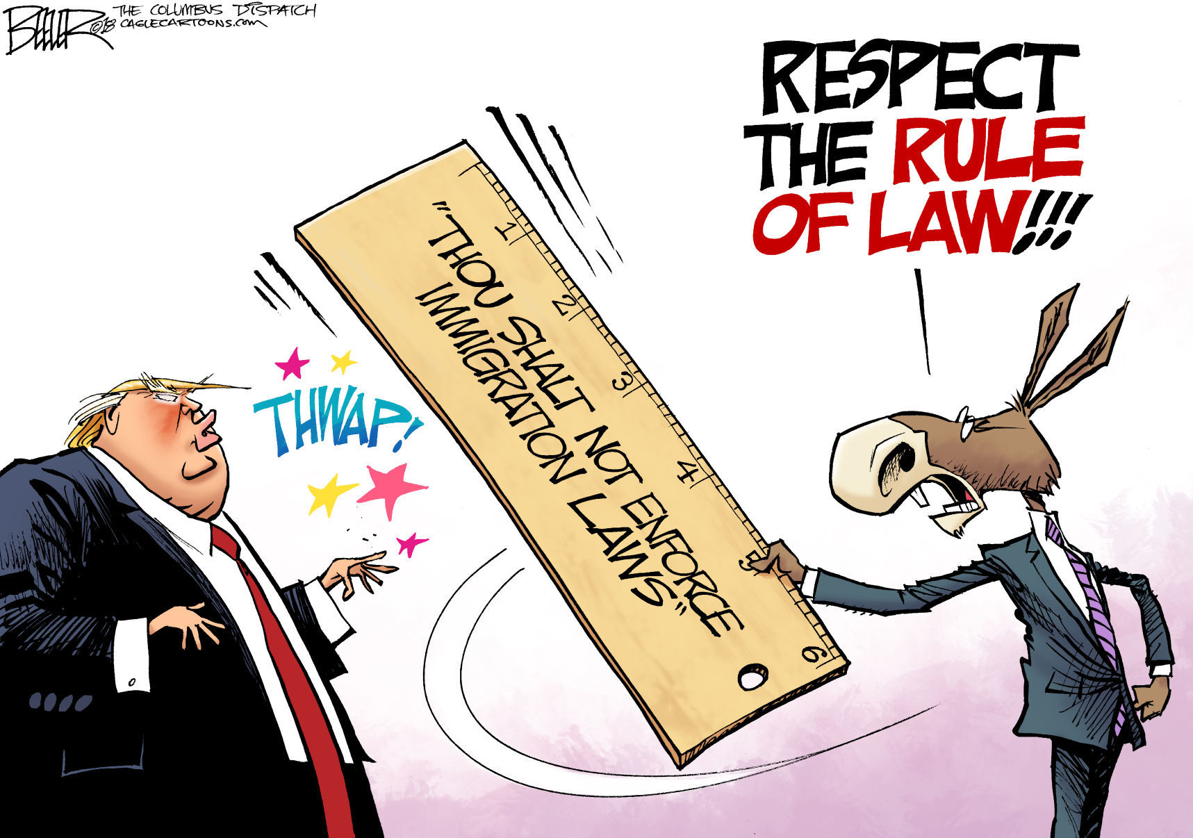 Immigration Rule of Law by Nate Beeler, The Columbus Dispatch